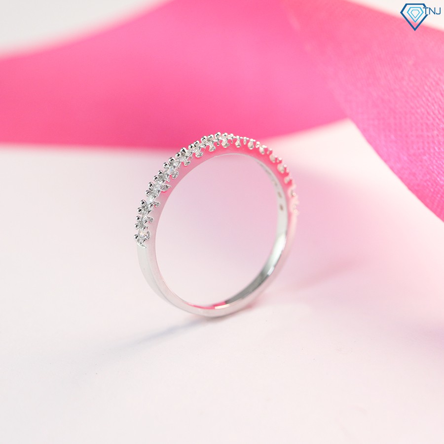 Nhẫn bạc nữ đẹp đính đá trắng tinh tế giá rẻ NN0185 Trang Sức TNJ