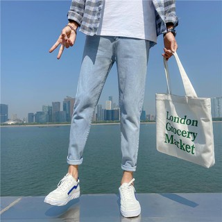 Quần jeans ống đứng phong cách hàn quốc cho nam