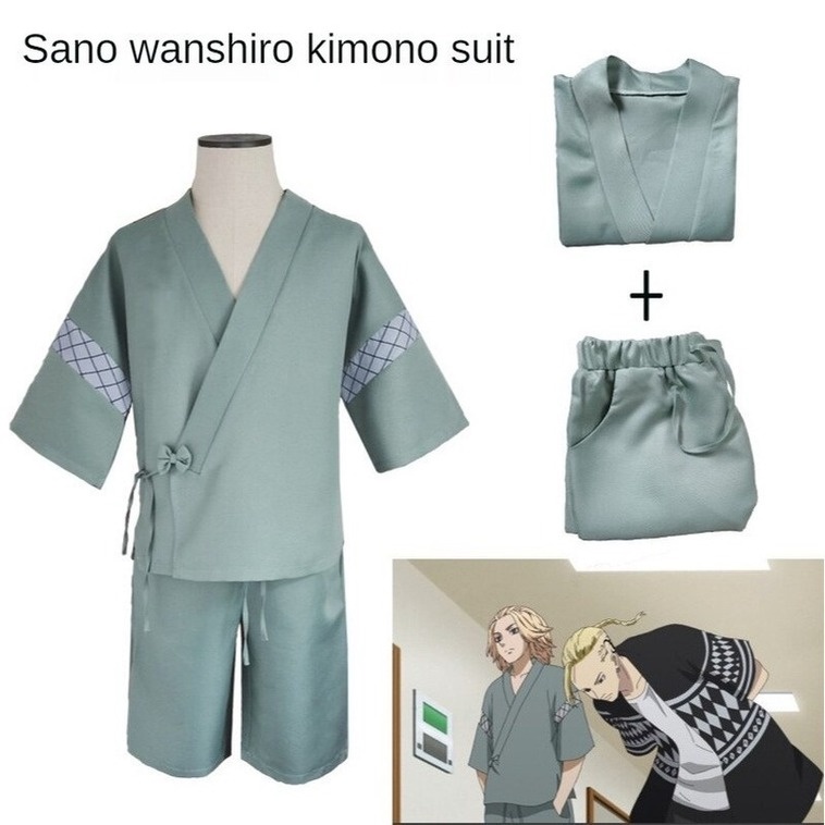 🇻🇳Trong kho🇻🇳Anime Tokyo Revengers Mikey Kimono Set Cosplay Costume Hàng ngày Mikey cosplay Giáng sinh Halloween quần áo tóc giả