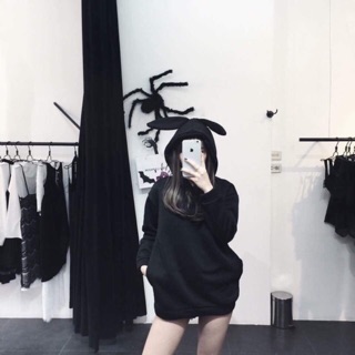 Hoodie nỉ mũ tai thỏ