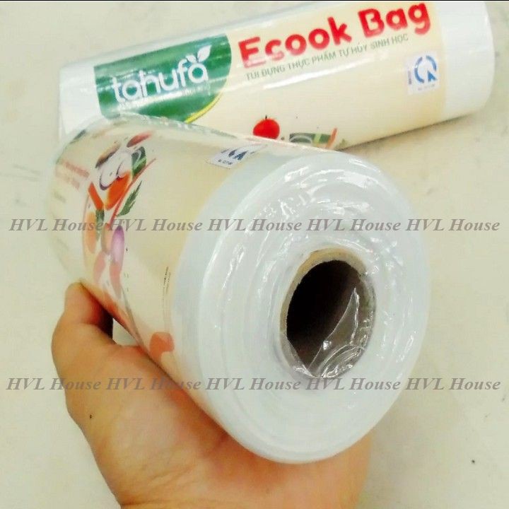 Túi bọc thực phẩm, cuộn túi đựng thực phẩm EcookBag tự phân huỷ, KT 20x30, 250g - LOKING