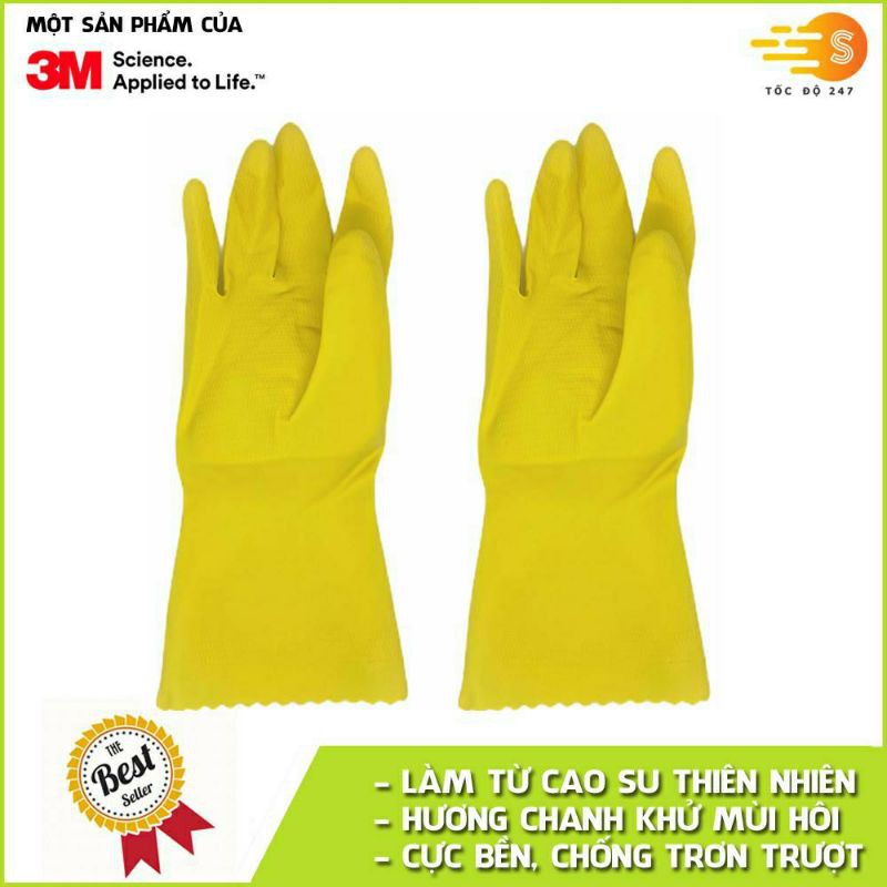 Găng tay đa dụng rửa chén hương chanh cao cấp Scotch-Brite 3M GT-CHANH.