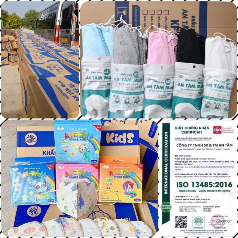 1 thùng khẩu trang An Tâm kf94 ( 300 chiếc )  , An Tâm mask , queen Mask ,không mùi , dây chắc , không xù lông