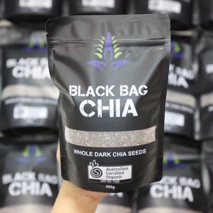 Combo 2 Gói Hạt Chia Úc BLACK BAG CHIA Gói 500g.