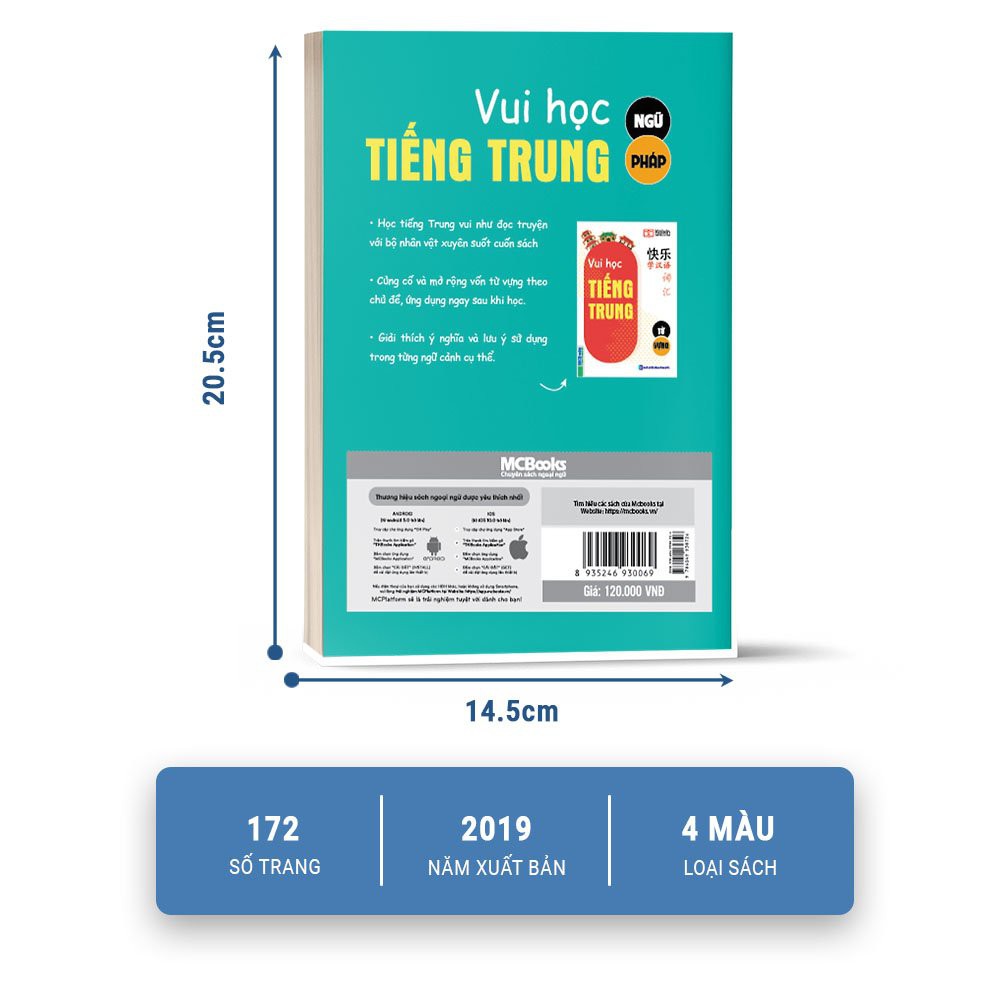 Sách Vui Học Tiếng Trung Phần Ngữ Pháp MCBooks