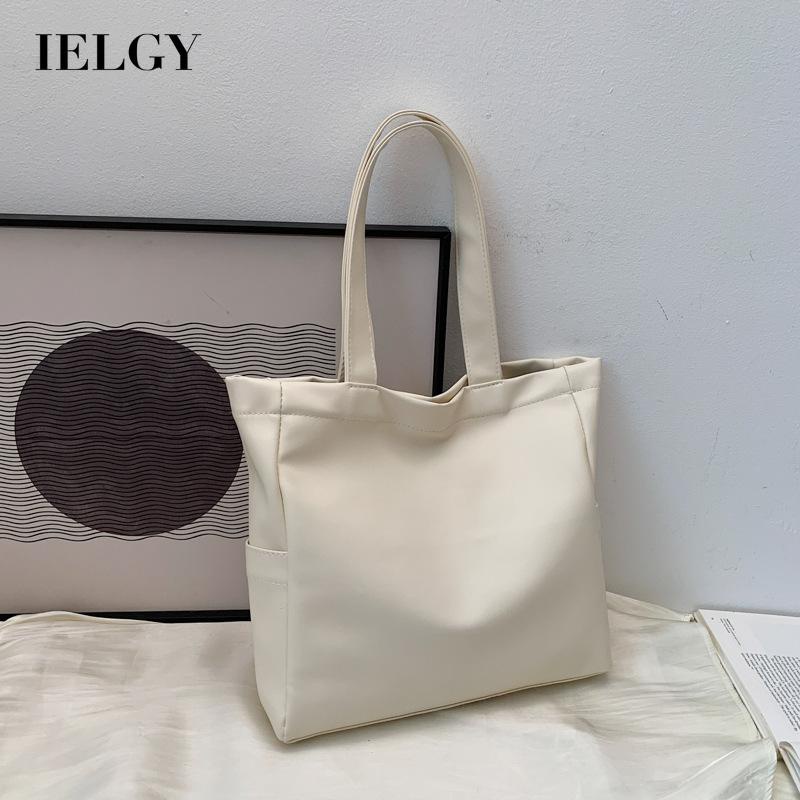 Túi Xách Đeo Vai Màu Sắc Đơn Giản Kích Thước Lớn Phong Cách Retro Cho Nữ