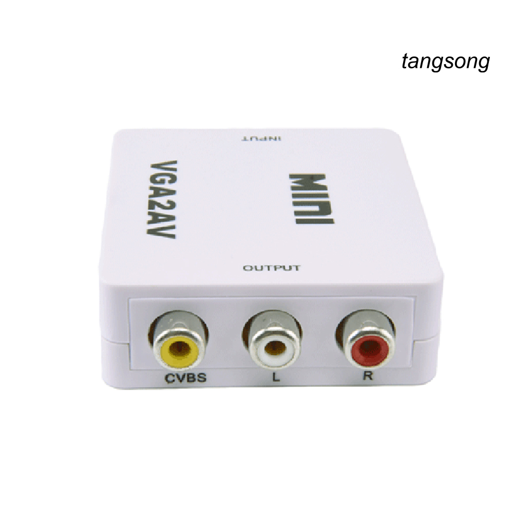 Bộ Chuyển Đổi Âm Thanh Ts-1080P Mini Vga Sang Rca / Av / Cvsb + Cho Hdtv / Pc