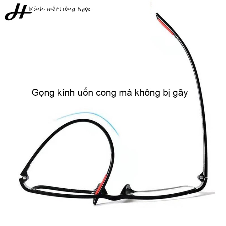 Kính giả cận nam nữ, tròng 0 độ chống ánh sáng xanh [GUM]