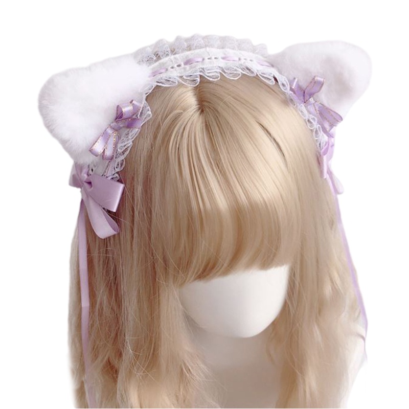Băng Đô Nơ Tai Mèo Dễ Thương Phong Cách Lolita