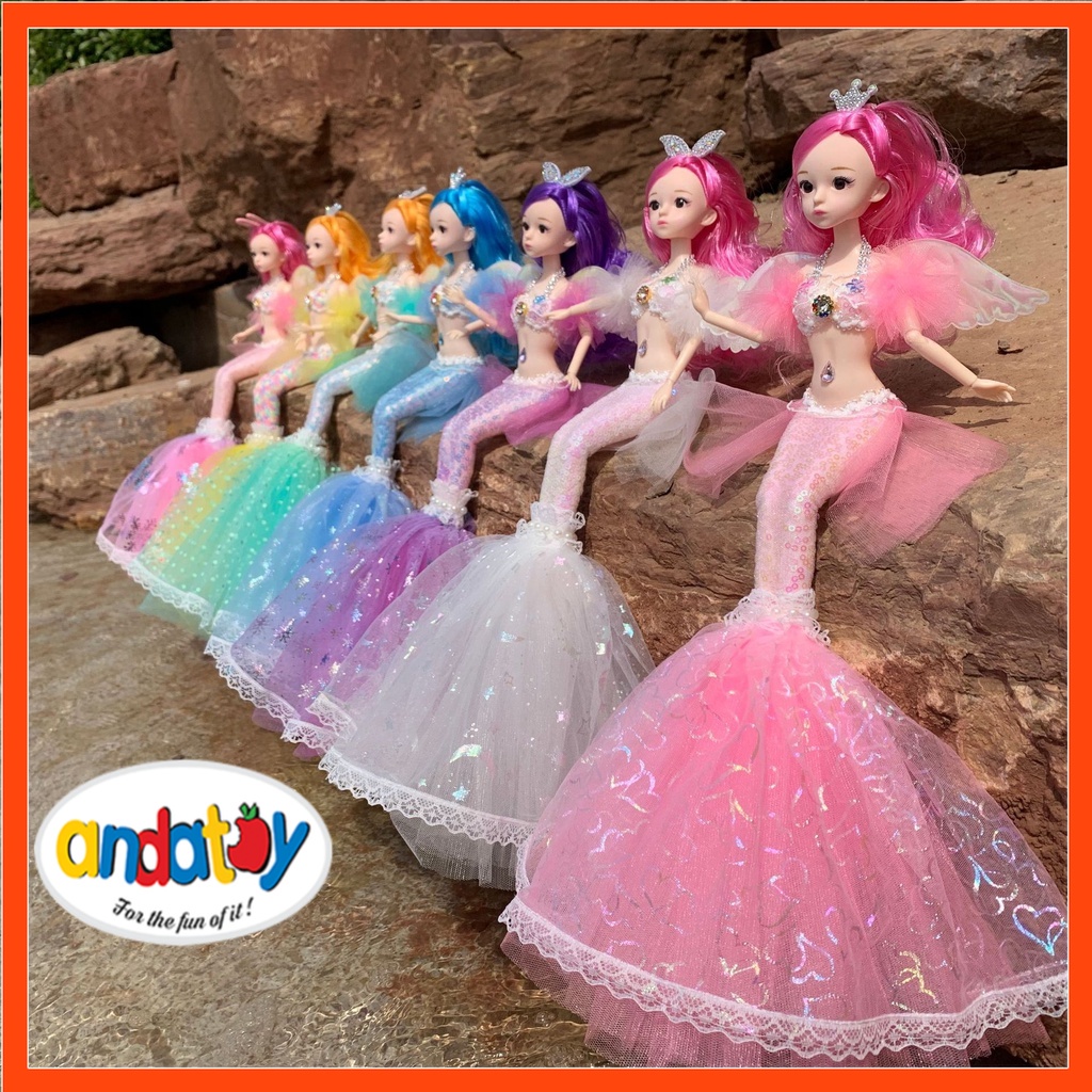 Búp bê thiên thần công chúa nàng tiên cá búp bê 30cm có khớp xinh xắn đáng yêu đồ chơi ANDATOY AD1003
