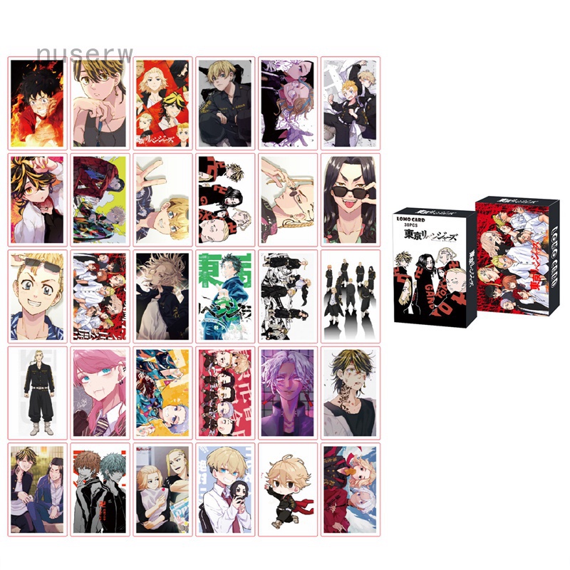 Bộ 30 thẻ ảnh anime Tokyo Revengers trưng bày trang trí