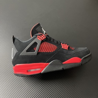  Giày sneakers Air Jordan 4 Red Thunder aj4 AJ Thời Trang Retro Trẻ Trung Cho Nam Nữ 