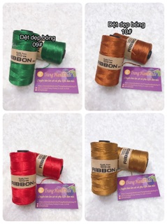 sợi ribbon móc túi xách