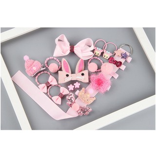 Set kẹp tóc cho bé gái, kẹp tóc 18 món cho bé gái, cute, dễ thương