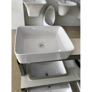 Lavabo sứ đặt bàn để vòi 30 cm như hình cao cấp sang