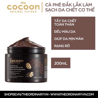 Tẩy da chết cơ thể Cocoon cà phê Đắk Lắk (200ml)
