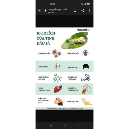 Tinh dầu xịt sả chanh thơm phòng