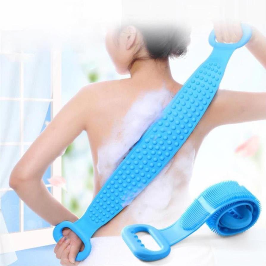 Đai Chà Lưng Massage Thư Giãn, Đai Cọ Lưng, Dây Tắm Chà Lưng Có Gai Silicon Massage, Cọ Tắm Silicon, Chà Lưng Hai Mặt