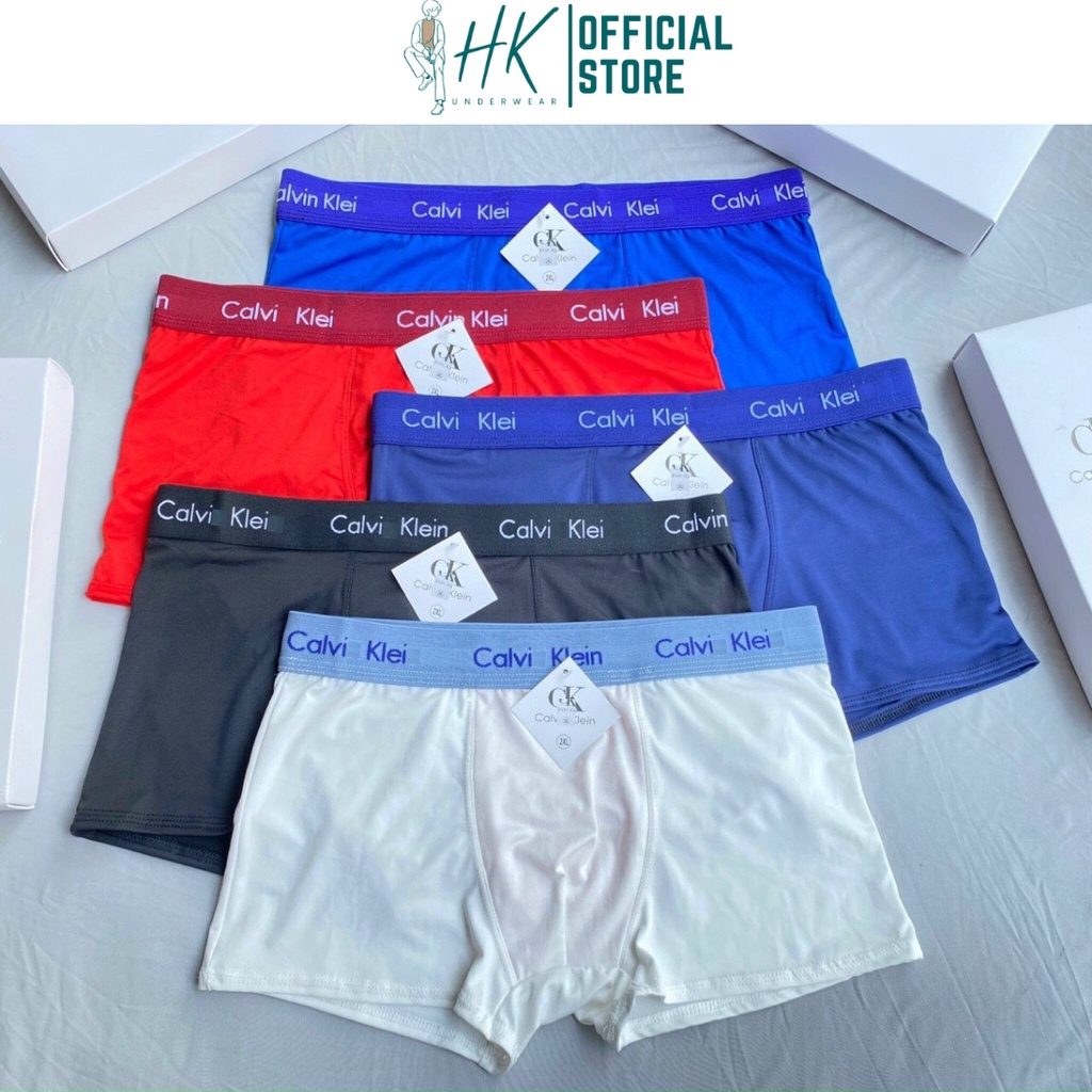 Quần Sịp Nam Boxer Co Dãn Combo 5 Cái CKT, Boxer Nam Thun Lạnh Kháng Khuẩn.