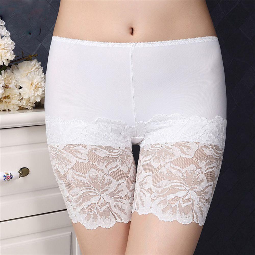 Quần Lót Lụa An Toàn Lưng Cao Không Đường May Thoải Mái