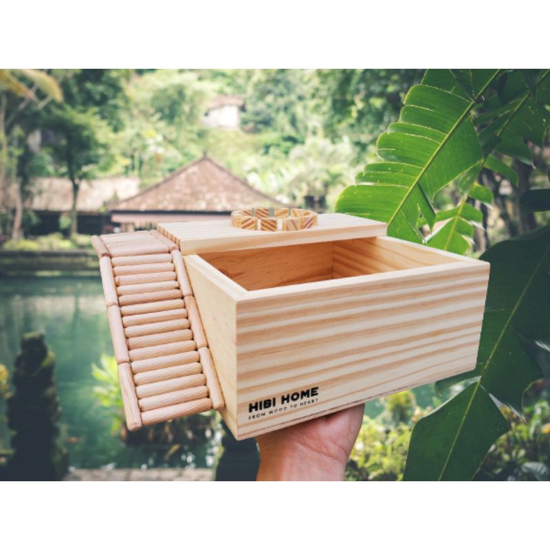 Nhà tắm Hamster có cầu thang bằng gỗ thông cao cấp, HiBi Home, 23x19x10 cm