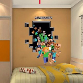 GIẤY DÁN TƯỜNG 3D Game Minecraft NHẬP KHẨU
