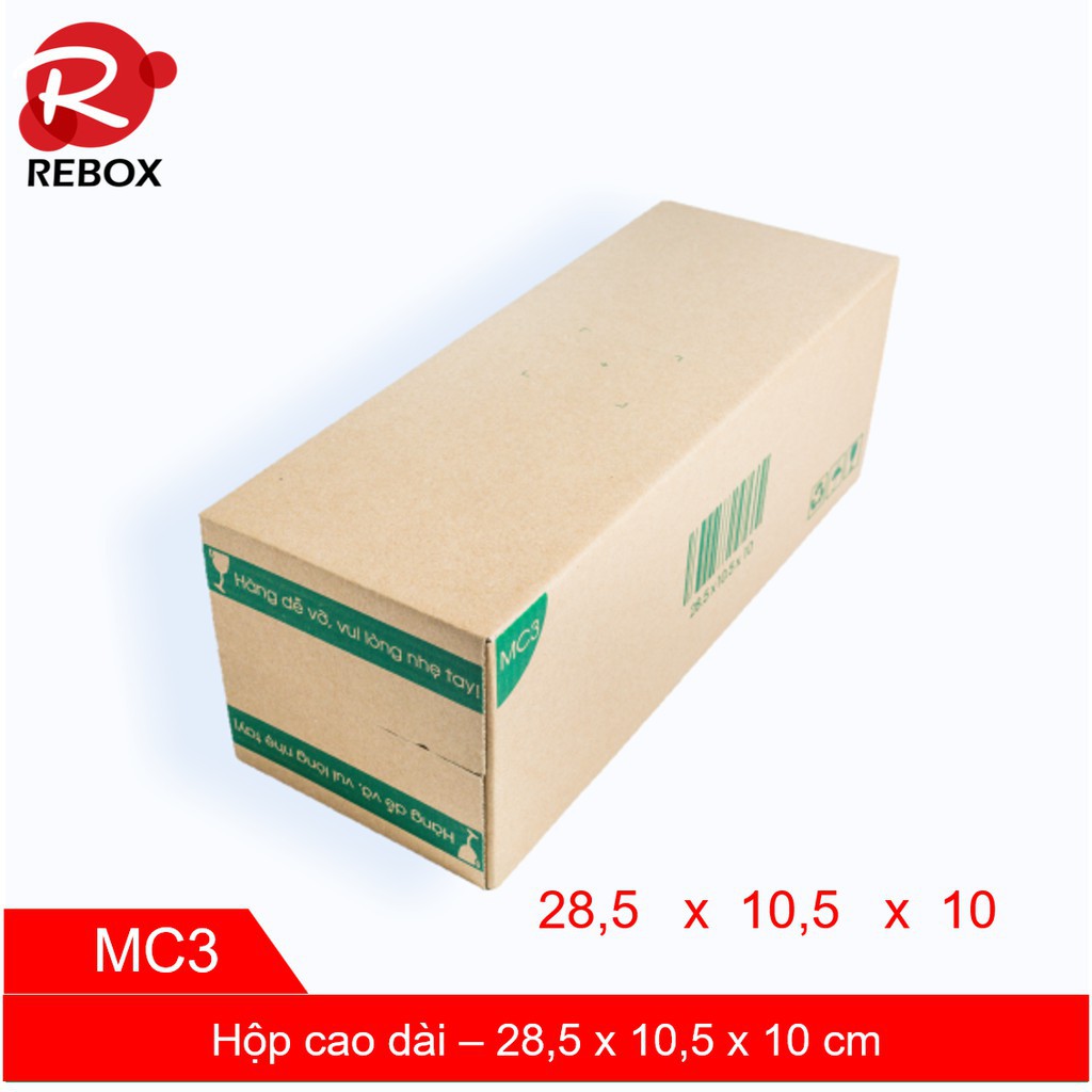 Hộp carton 28,5x10,5x10 - Combo 60 thùng hộp đóng hàng giá rẻ