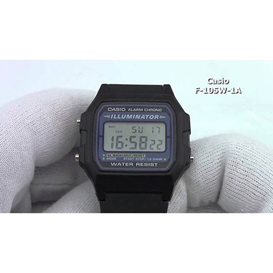Đồng hồ Casio Nam F-105W-1ADF Chính Hãng - Chống Nước 5ATM - Tuổi thọ Pin 7 Năm bảo hành toàn quốc 12 tháng | BigBuy360 - bigbuy360.vn