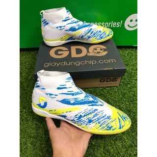 Giày Đá Bóng GDC (Giày Dũng Chíp 88 ) Trắng Xanh
