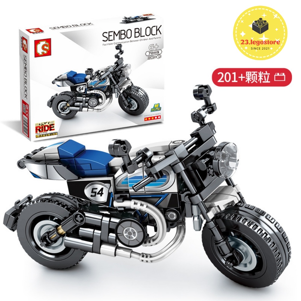 Bộ đồ chơi lắp ghép lego Xe Moto Phân khối lớn mini siêu cool cho bé trai, Bộ đồ chơi lắp ráp xe máy motor