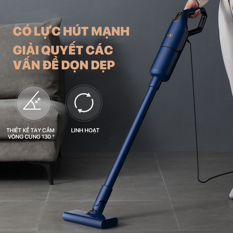 Máy hút bụi , máy hút cầm tay gia đình Deerma DX1000 Lực Hút 16000Pa 600W Hệ thống lọc 3 lớp , Bảo hành 12 tháng