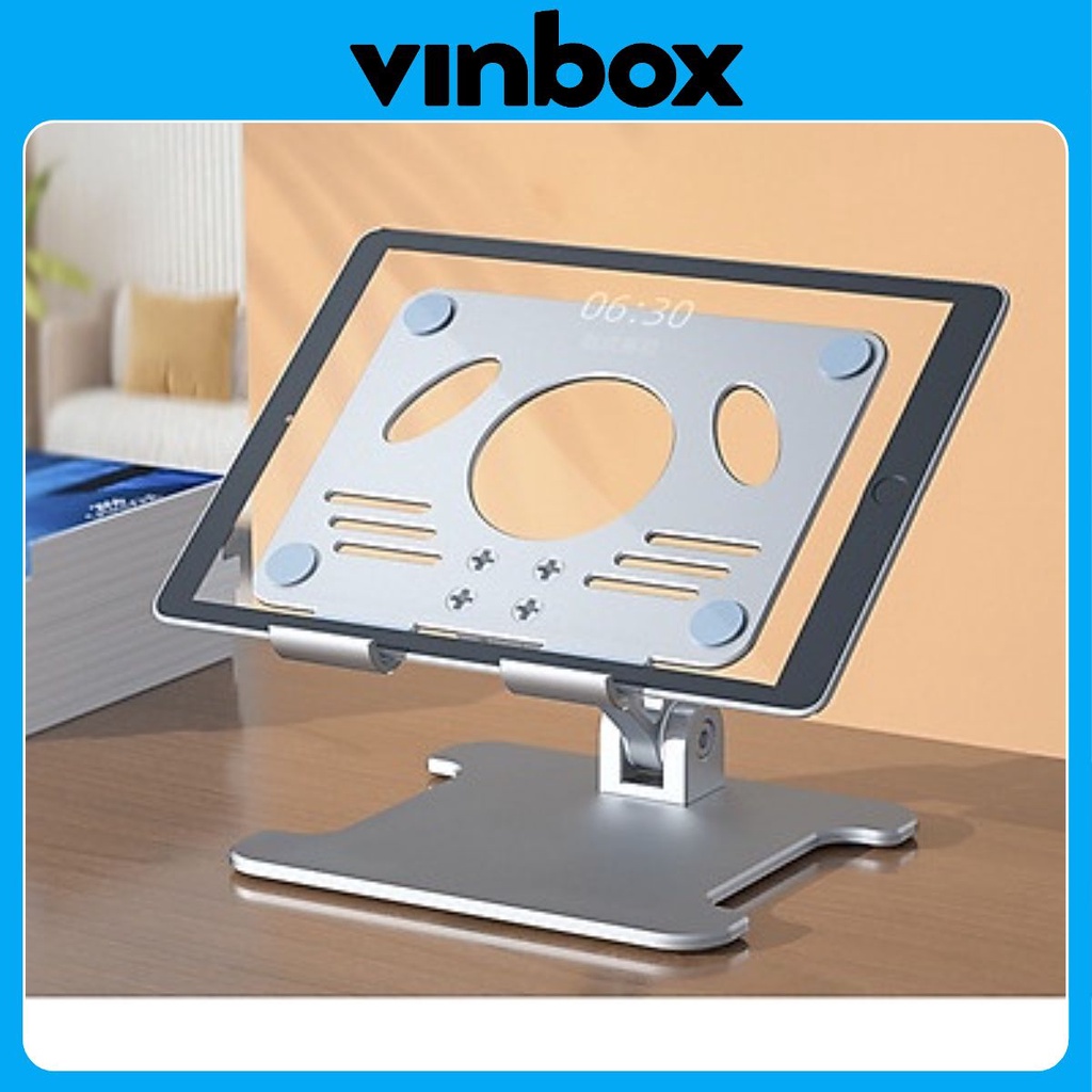 Giá đỡ máy tính bảng, iPad, tablet từ 7 inch - 12,9 inch cao cấp, hợp kim nhôm sang trọng cứng cáp xoay khớp 180 độ.