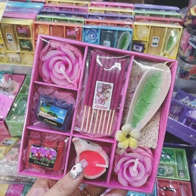 BỘ NẾN THƠM VÀ TRẦM HƯƠNG THÁI LAN