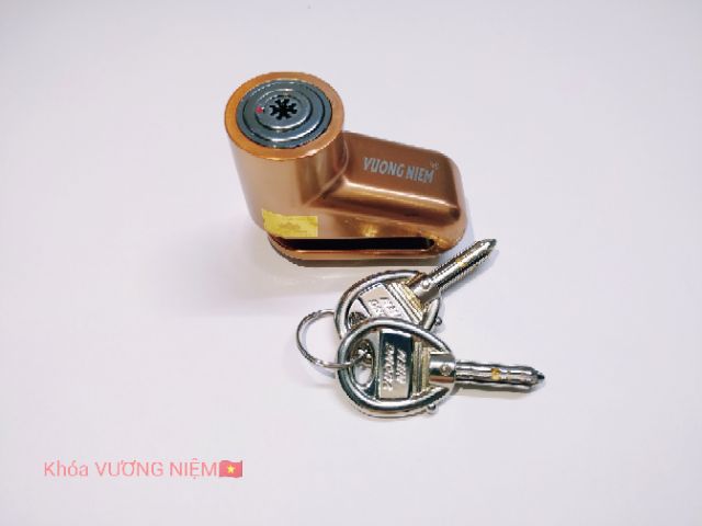 Khóa thắng đĩa chống trộm xe máy cao cấp VƯƠNG NIỆM chìa 8 cạnh bông tuyết chống đoản