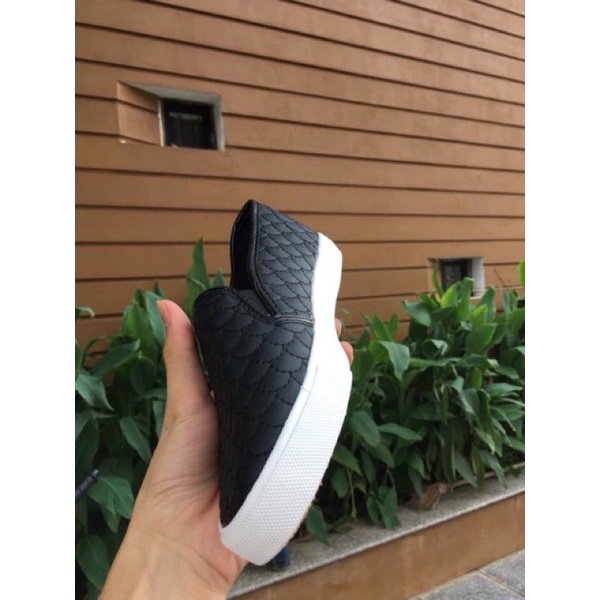 Giày Slip On Chần Chỉ, Giày Thể Thao Da Cá, Giày Lười Nữ
