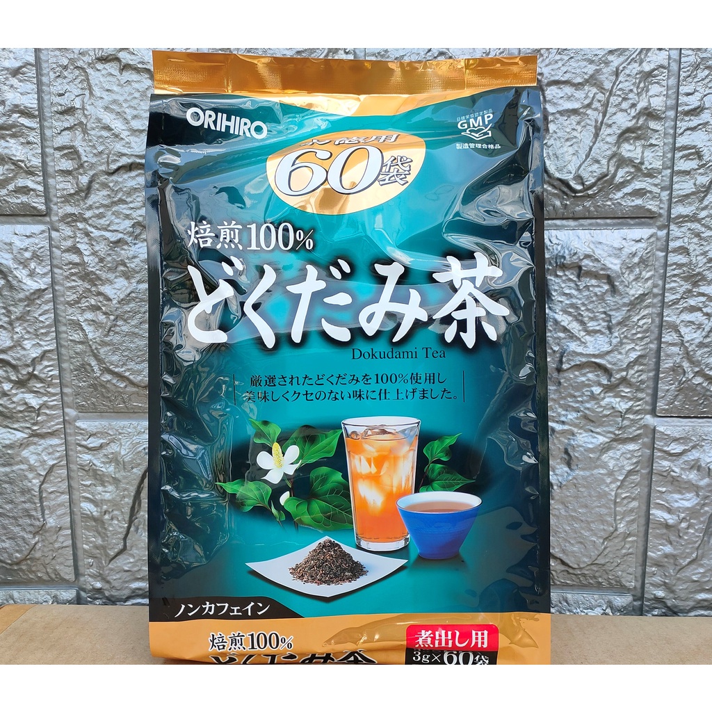Trà diếp cá giảm mụn Dokudami Tea dạng túi lọc 180g Orihiro - 60 gói nhỏ (Made in Japan)