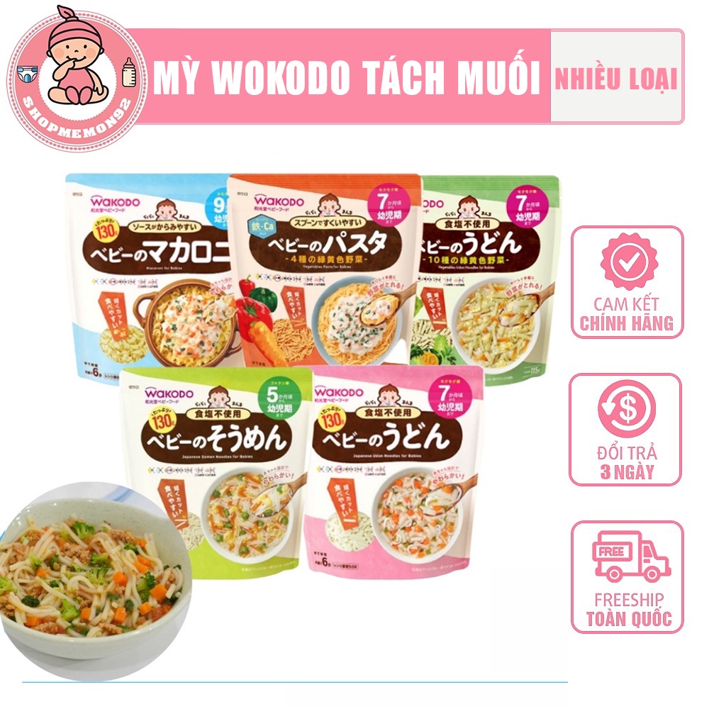 Mì Somen, Udon, Nui WAKODO Nhật Bản Cho Bé Ăn Dặm (Date t10-11/2024)