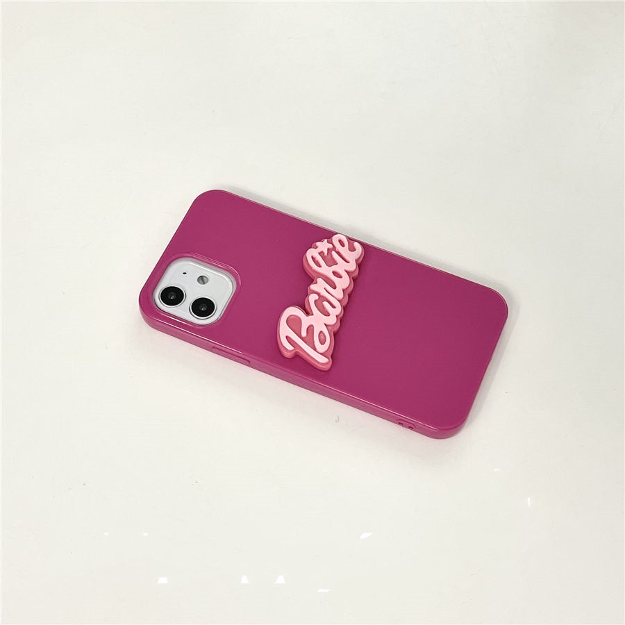 Ốp Điện Thoại Epoxy In Hình Búp Bê BARBIE Phong Cách Âu Mỹ Cho Apple 13 11 12promax iPhone78plus xr