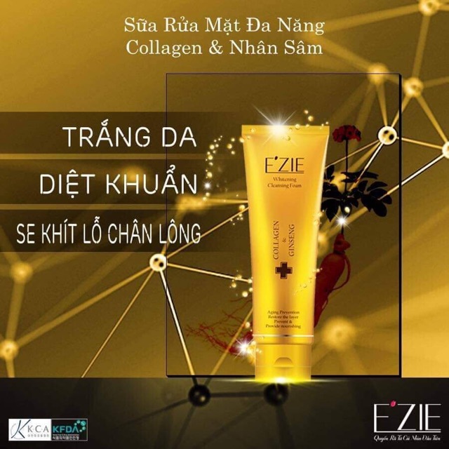 EZIE Sữa rửa mặt đa năng Collagen và Nhân Sâm Ezie 130ml