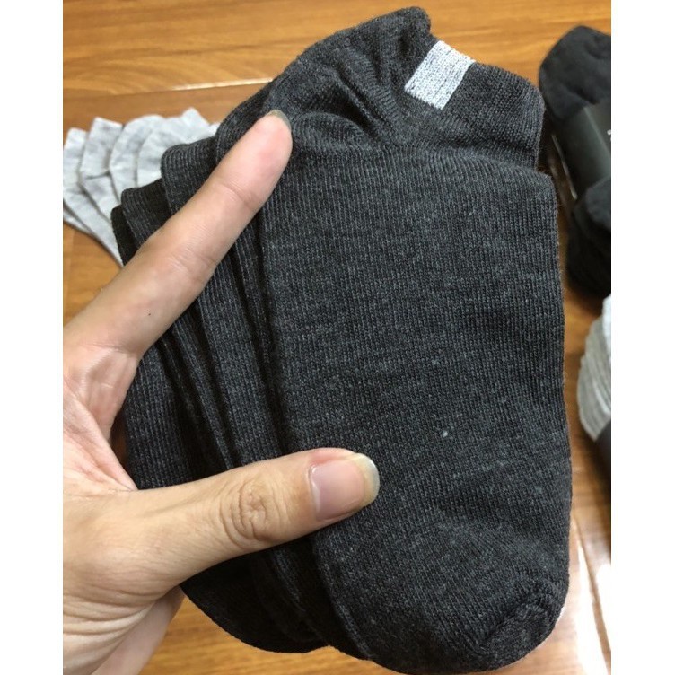 Tất nam nữ cổ ngắn cotton trơn nhiều màu basic
