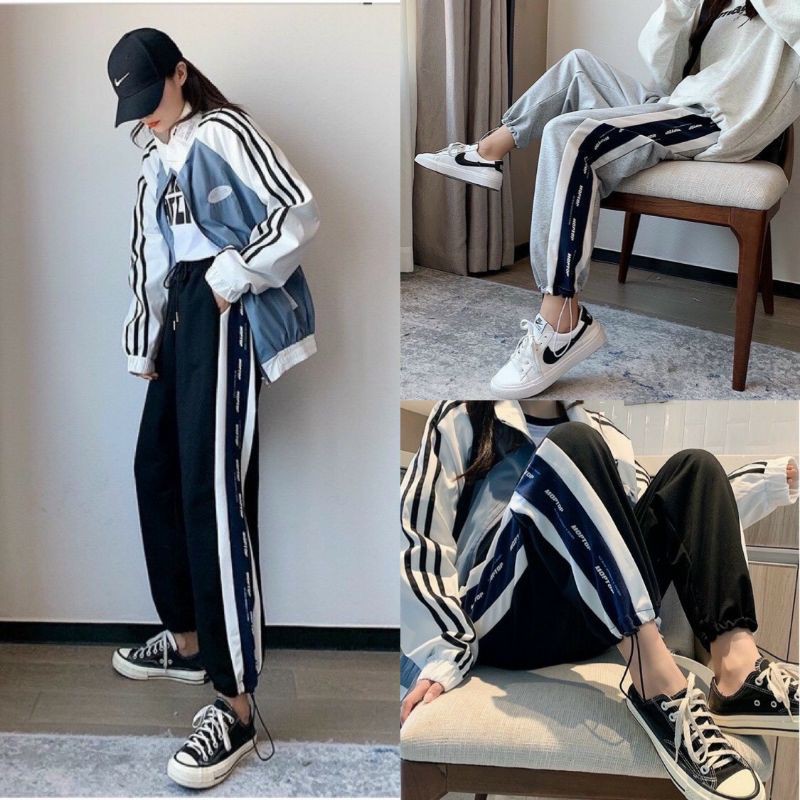 [ Cull Rộng - Dây rút ] Quần cull nỉ mặc 2 kiểu bo chân dây rút sọc chữ siêu hot, quần ống xuông, quần ống rộng DT-SHOP | BigBuy360 - bigbuy360.vn