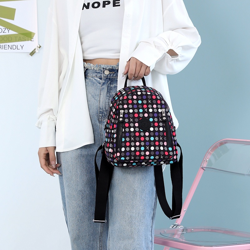 Balo Vải Oxford Mini Họa Tiết Hoa Phong Cách Mới Cho Nữ