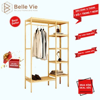 Tủ , Kệ Treo Quần Áo 2 Gian 𝑭𝒓𝒆𝒆𝒔𝒉𝒊𝒑 ⭐️⭐️⭐️-Lắp Ráp Đơn Giản-Đầy Đủ Phụ Kiện-Chắn Chắn