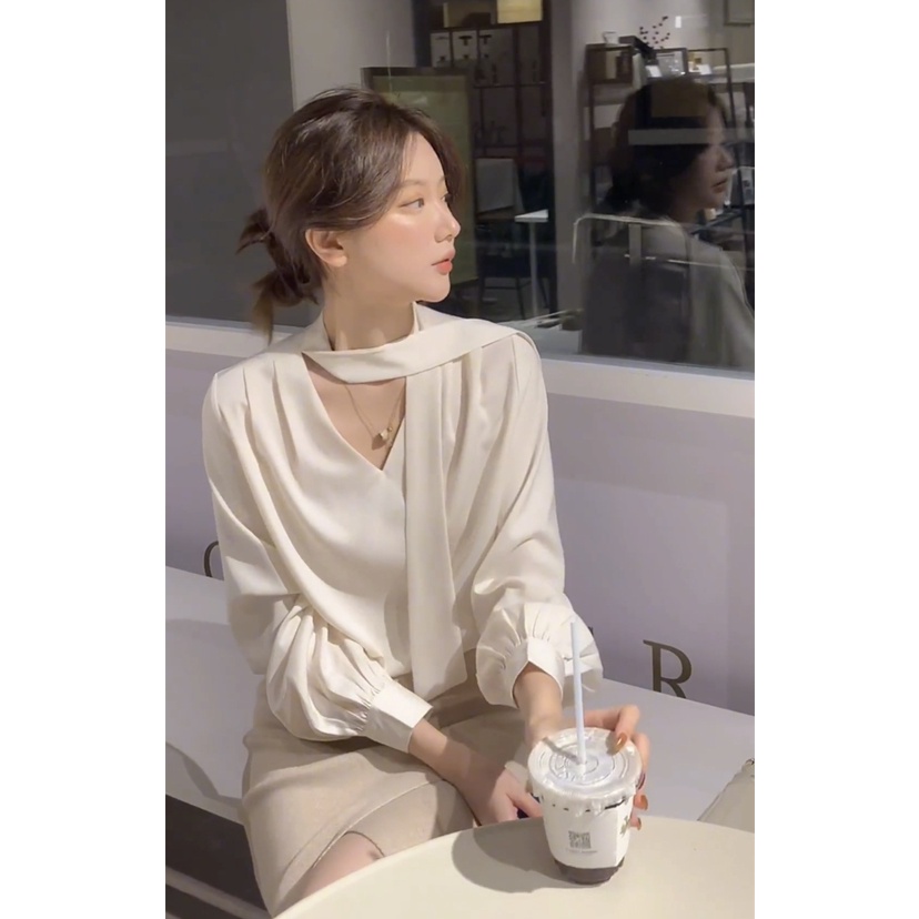 Áo sơ mi tay dài ALENA Fashion áo sơ mi nữ tay bồng sơ mi thiết kế lụa Hàn công sở phong cách tiểu thư sang chảnh SM003