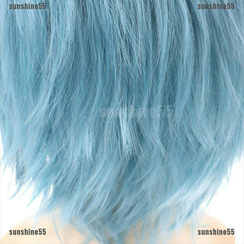 [Sẵn] Wig/tóc giả cosplay Shigaraki Tomura - Học viện anh hùng: Boku no Hero xanh da trời khói [Miu Cosplay]