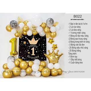 Set bóng trang trí kèm baner
