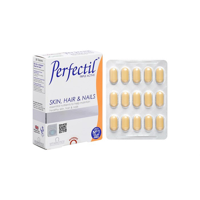 Vitabiotics Perfectil Skin, Hair &amp; Nails - Cung Cấp Dưỡng Chất Giúp Da Sáng, Tóc Mượt &amp; Móng Chắc