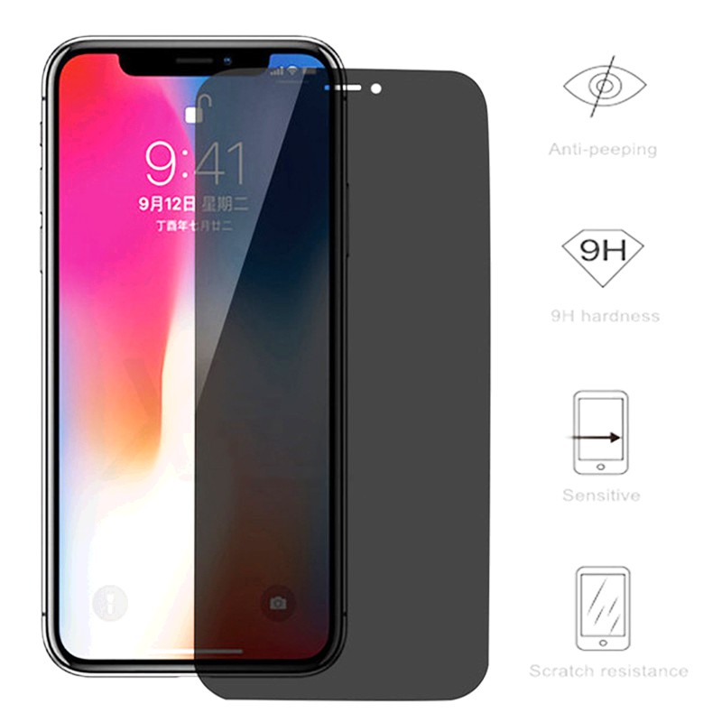 Kính Cường Lực 9d Bảo Vệ Màn Hình Riêng Tư Cho Iphone 6 6s 7 8 Plus X Xr Xs Max 11 Pro Max