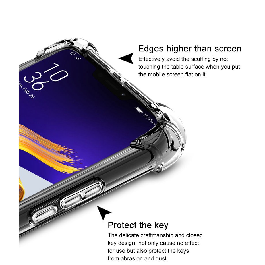 Ốp điện thoại nhựa dẻo trong suốt chống sốc cho Motorola Moto One Power P30 Play P30 Note G7 Z3 Play