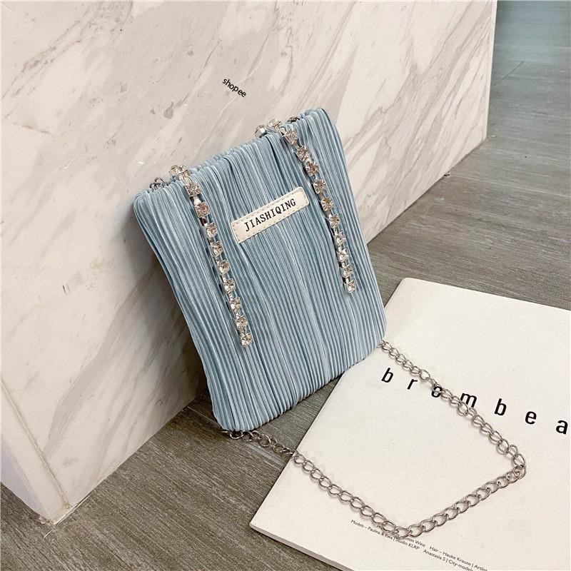 M23 TÚI MINI NỮ ĐEO CHÉO FABURI VẢI XƯỚC xinh xẻo ĐIỆU ĐÀ nóng TREND TD 91 6